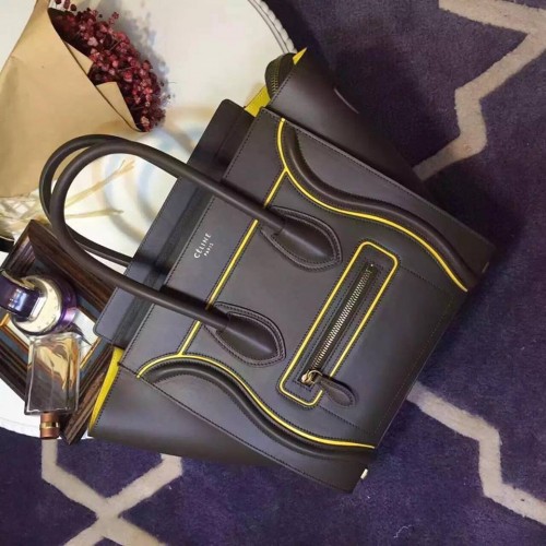 Céline Luggage gray and yellow